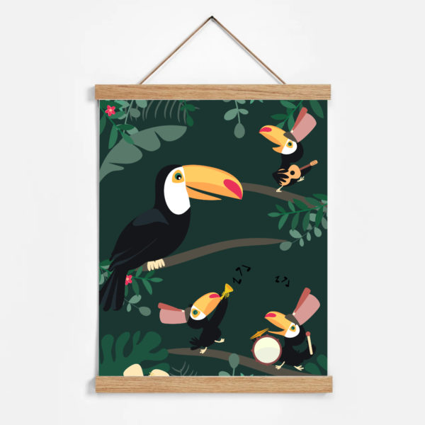 porte_affiche_jungle_toucans